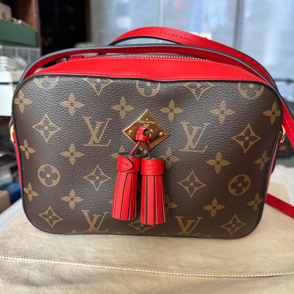 100% authentic Saintonge Monogram Coquelicot